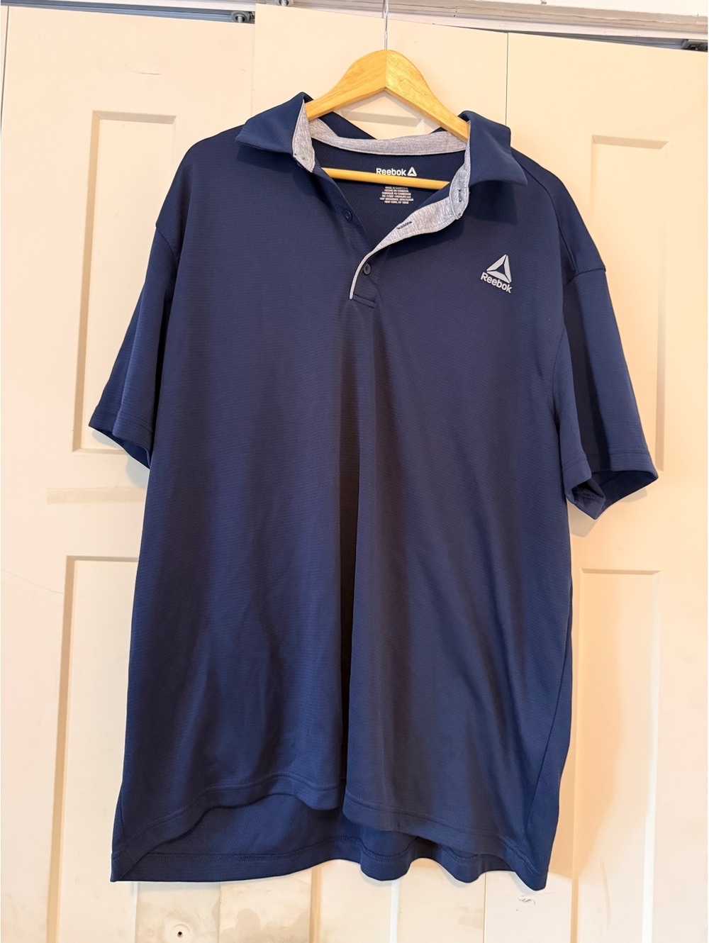 Reebok blue short sleeve polo collar shirt size 3XL